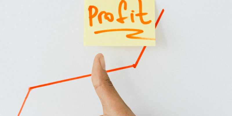 thumbs up with profit